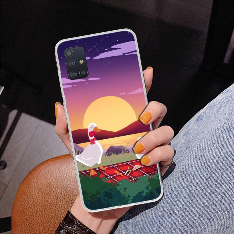 Cartoon Cute Goose Game Phone Case For Samsung Galaxy A52 A32 A22 A12 A51 A31 A50S A30S A20S A10S Note 20 Ultra 10 Plus S10 A72