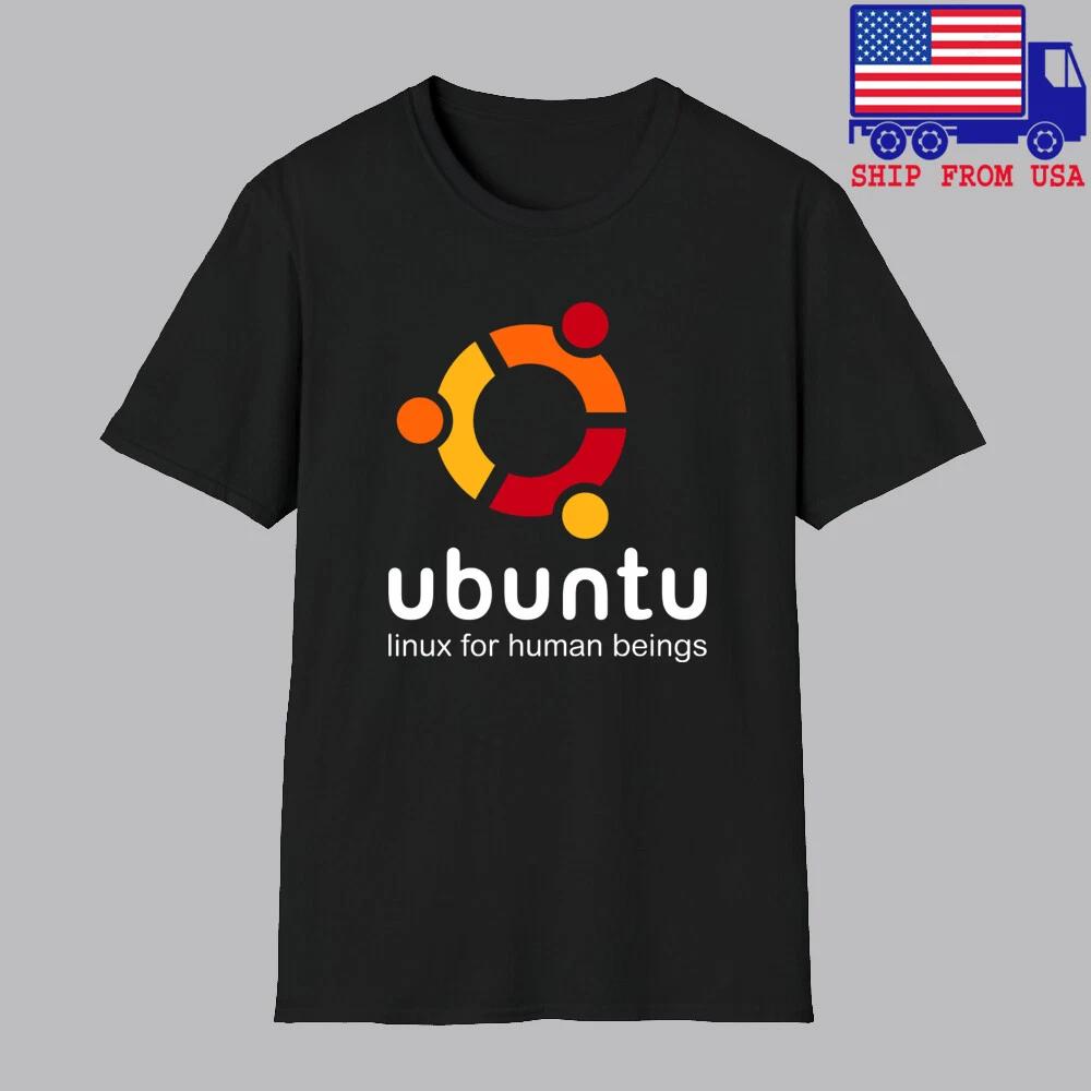 Ubuntu Linux Computer Men s Black Size S-5XL XL