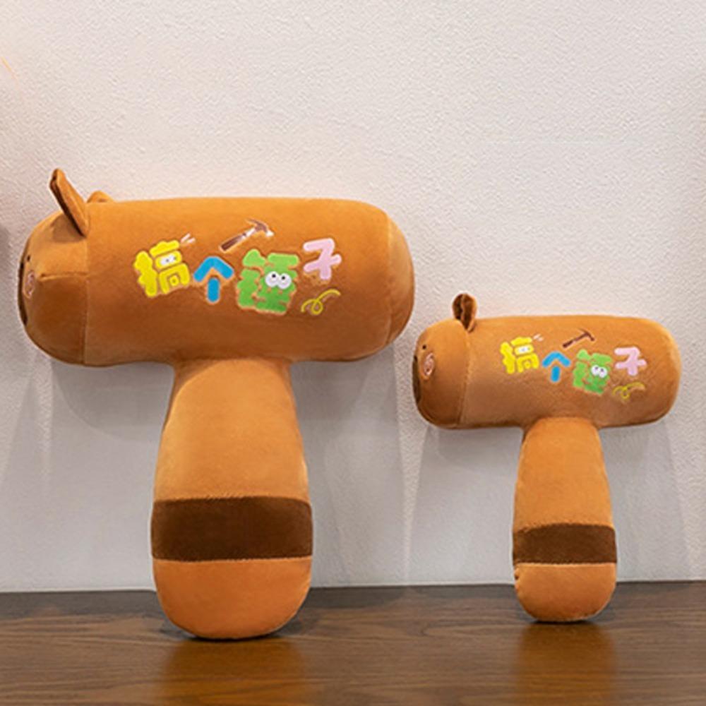 Stuffed Hammer Capybara Stuffed Doll Collection Capybara Fluffty Doll  Children Gift