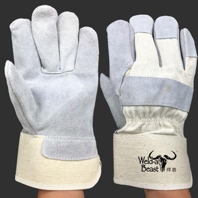 1 Pair Thickened Leather Welding Gloves Labor Protection Labour Gloves  Driving  Farm Garden Welding