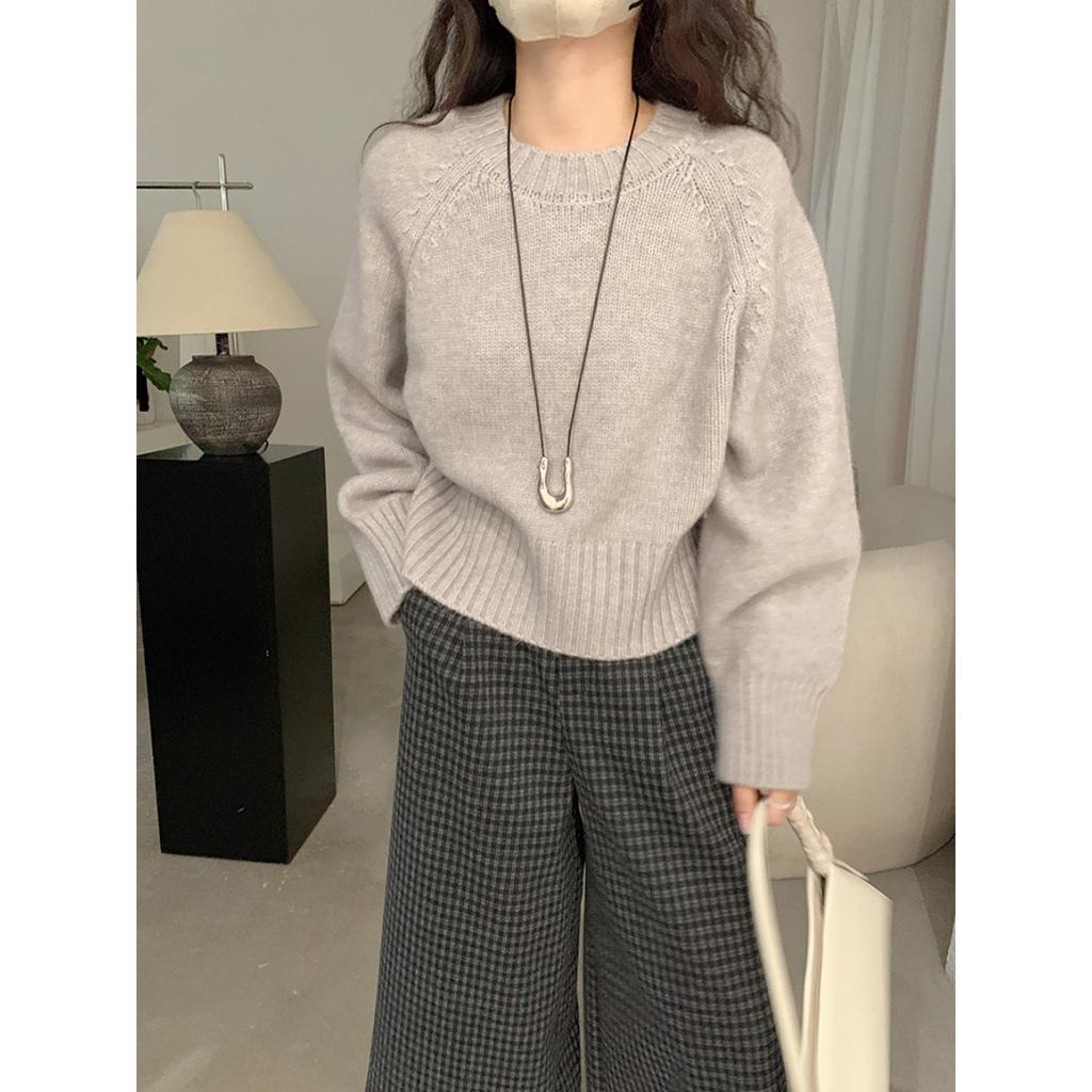 Ladies, Raglan Sleeves, Knitwear, Front Shoulder, Sweater, Long Sleeved, Warm Top
