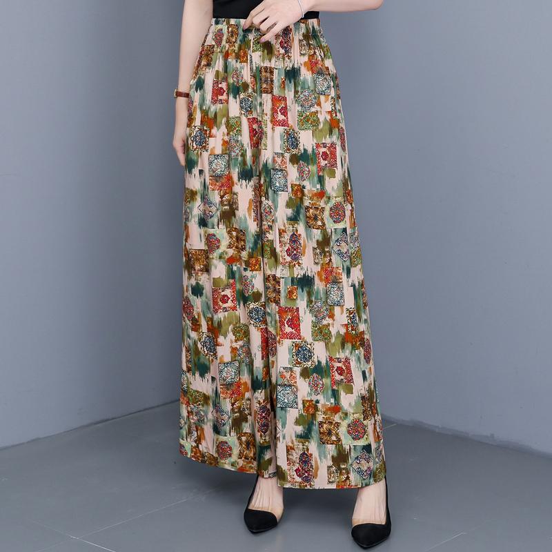 Summer Wide Leg Pants for Women Clothes Plus Size Casual High Waist Woman Trousers