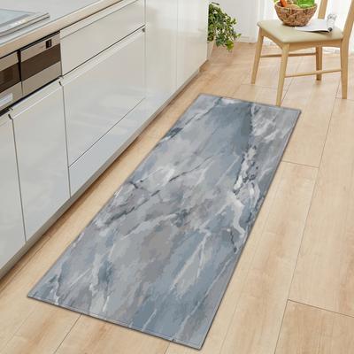 Marble Bathroom Non-Slip Door Mat Bathroom Absorbent Floor Mat Kitchen Dirt-Resistant Long Living Room Carpet