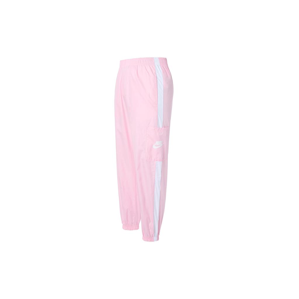 Nike Solid Color Brand Logo Mid-Rise Lightweight Woven Retro Sports Long Pants Eco-Friendly Tapered Casual Side Stripe Joggers Women Pants CJ7347-690