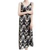 Women's Summer Loose Mid-length Dress Floral Slimming Temperament Long Dress Fashion Print All Strap Dress