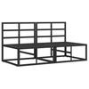 Garden Furniture Set 2 Pieces Black and Anthracite 70 X 71.5 X 71 Cm