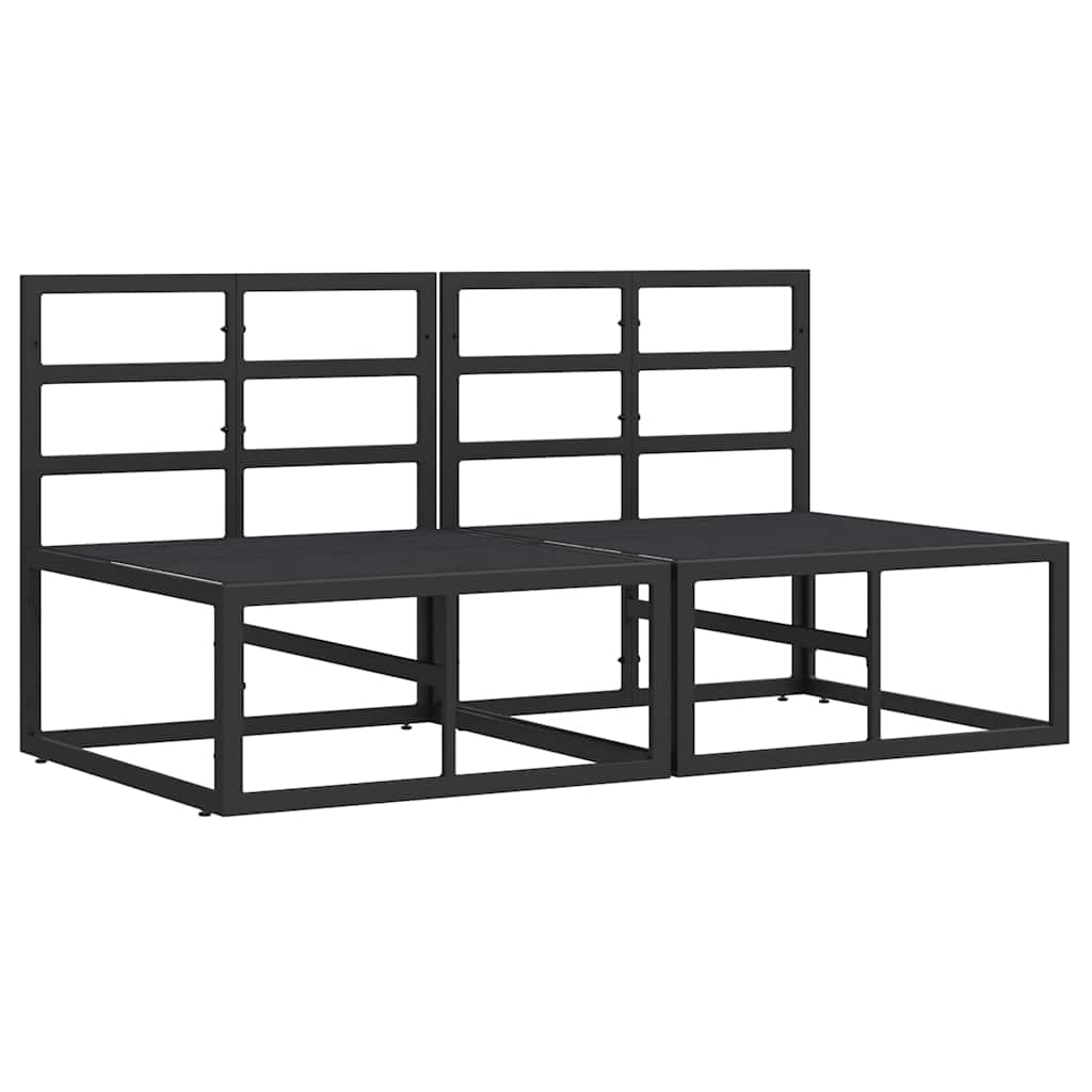 Garden Furniture Set 2 Pieces Black and Anthracite 70 X 71.5 X 71 Cm