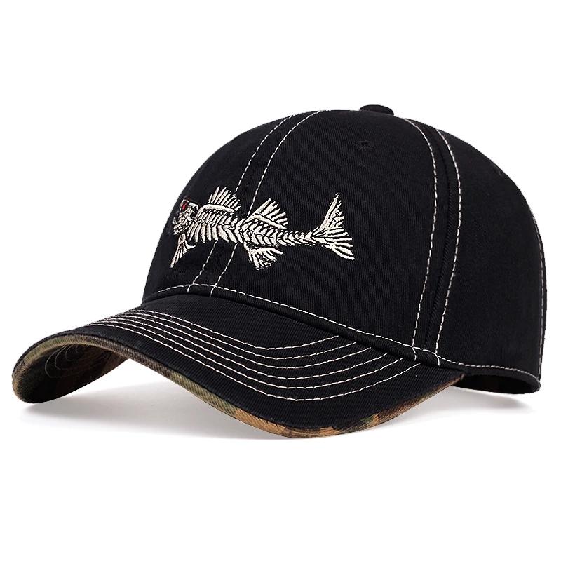 Unisex Fischgrätenstickerei Baseballkappen Frühling und Herbst Outdoor Verstellbar Lässige Hüte Sonnenschutzhut Sportkappe black
