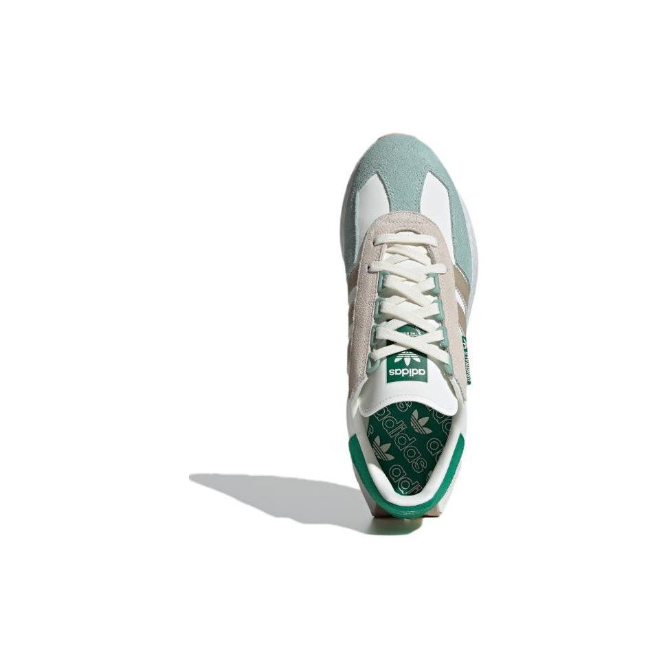 Adidas Originals Retropy E5 Synthetic Leather Comfortable Versatile Low-Top Lifestyle Casual Shoes Unisex Casual Shoes Off-White Green IH3401