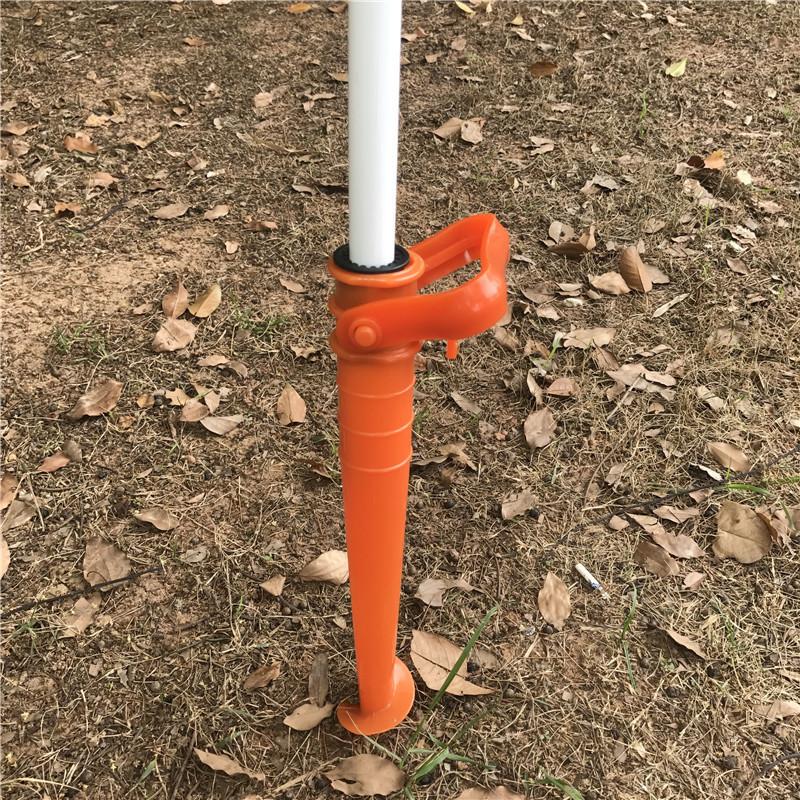 Outdoor Umbrella Ground Stake Base Heavy Duty Plastic Spiral Ground Anchor for Beach Patio Garden Use with Handle for Easy Installation