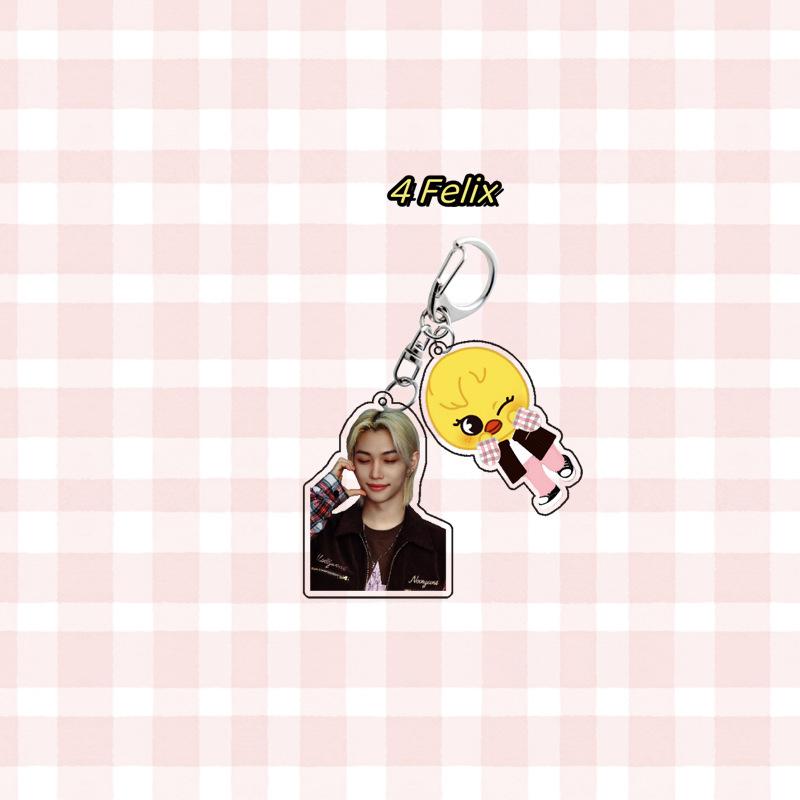 Cartoon Skzoo Acrylic Double-Sided Keychain Acrylic Keychain Accessories Couple Souvenirs Anime Peripheral Gifts