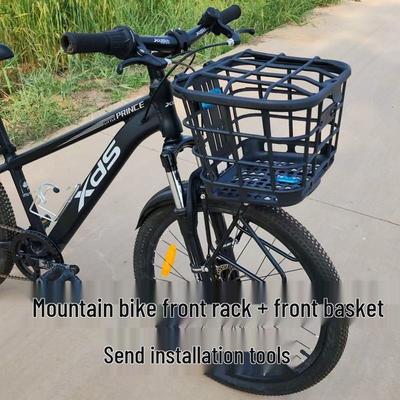 Cesta y Portabultos Delanteros para Bicicletas de Montaña con Cambios