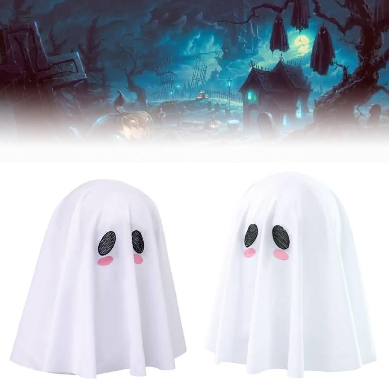 White Adult Ghost Costume Headpiece Anime Character Role Play Cosplay Halloween