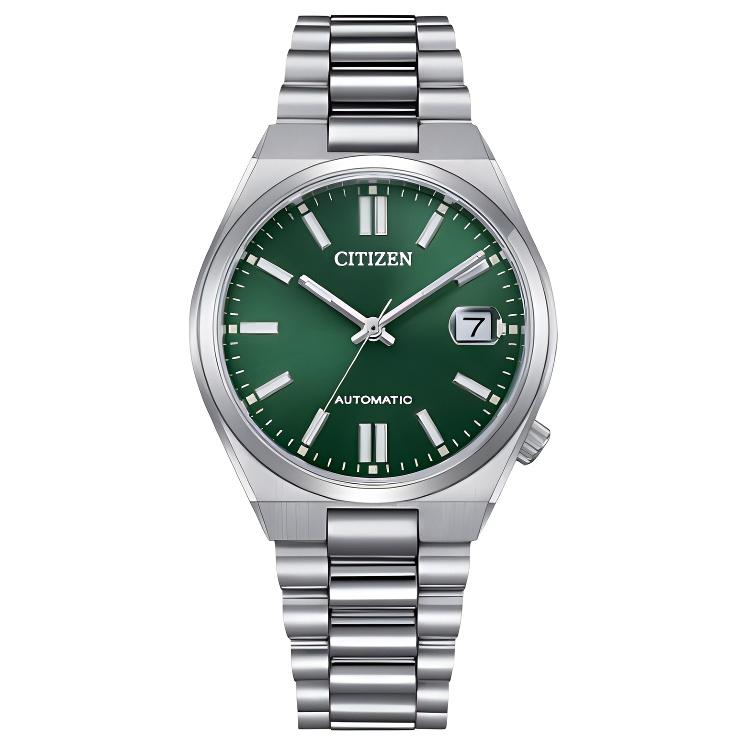 CITIZEN Mechanical Wrist Watch Collection Automatic Mechanical Movement Stainless Steel Strap Watch NJ0200-50X Green Dial