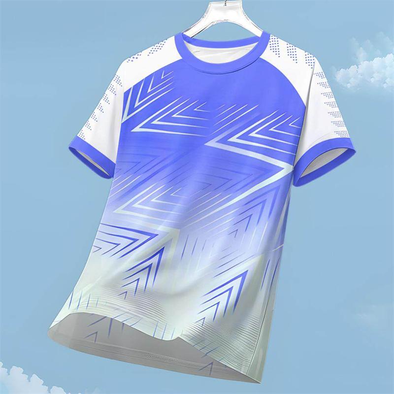 Men's Running T Shirt Outdoor Short Sleeve Cooling T-Shirt Quick-Dry Breathable Badminton Sprotswear Fitness Tops Men's Clothing