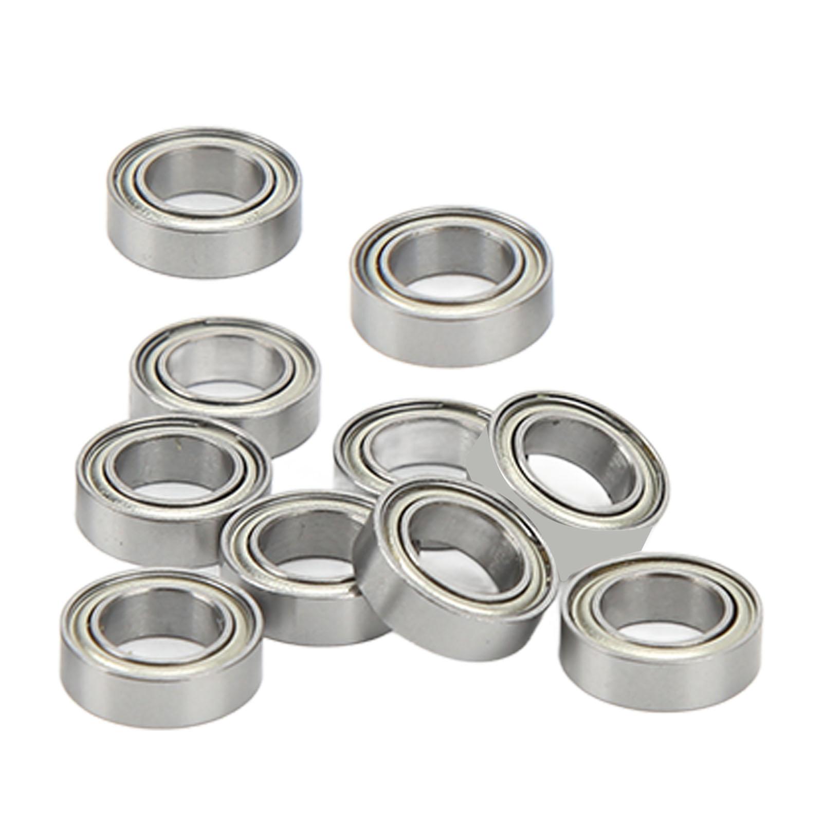 

10PCS RC Ball Bearings Set Steel Silver RC Ball Bearing Corrosion Resistant RC Accessories For 1/10 1/8 ZD Racing Car