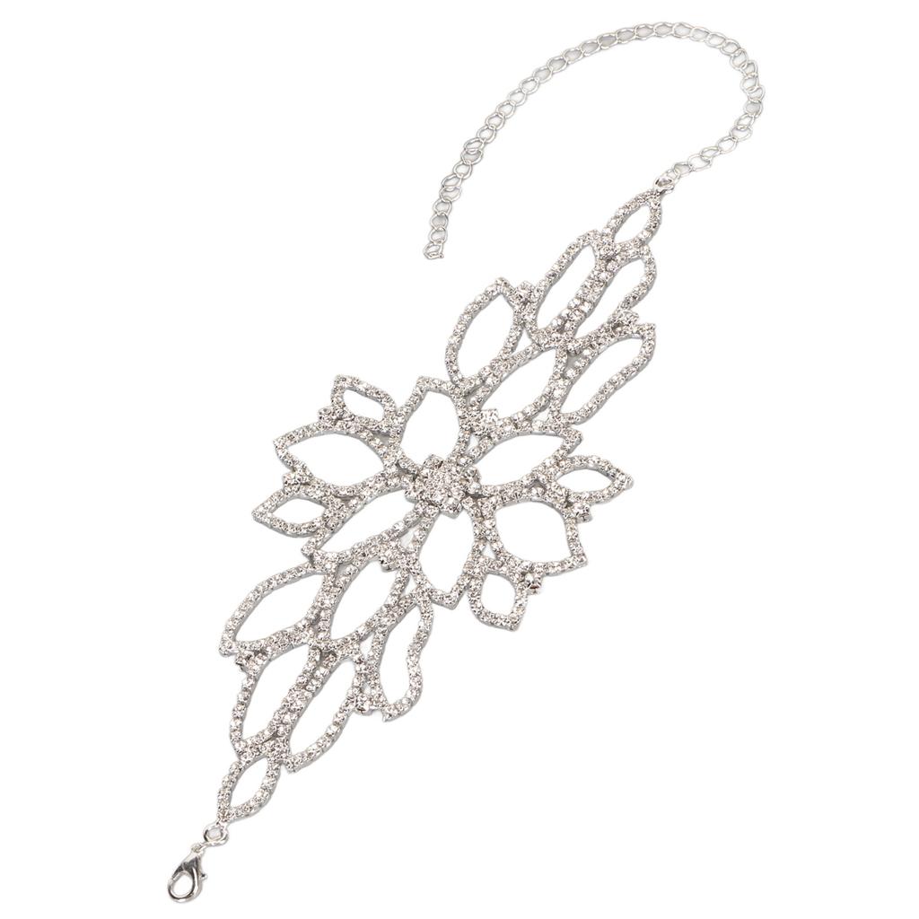 Kwiatowy cyrkoniowy mankiet na ramię w stylu boho, cyrkoniowa bransoletka na ramię, biżuteria dla panny młodej, kobiet, srebrny