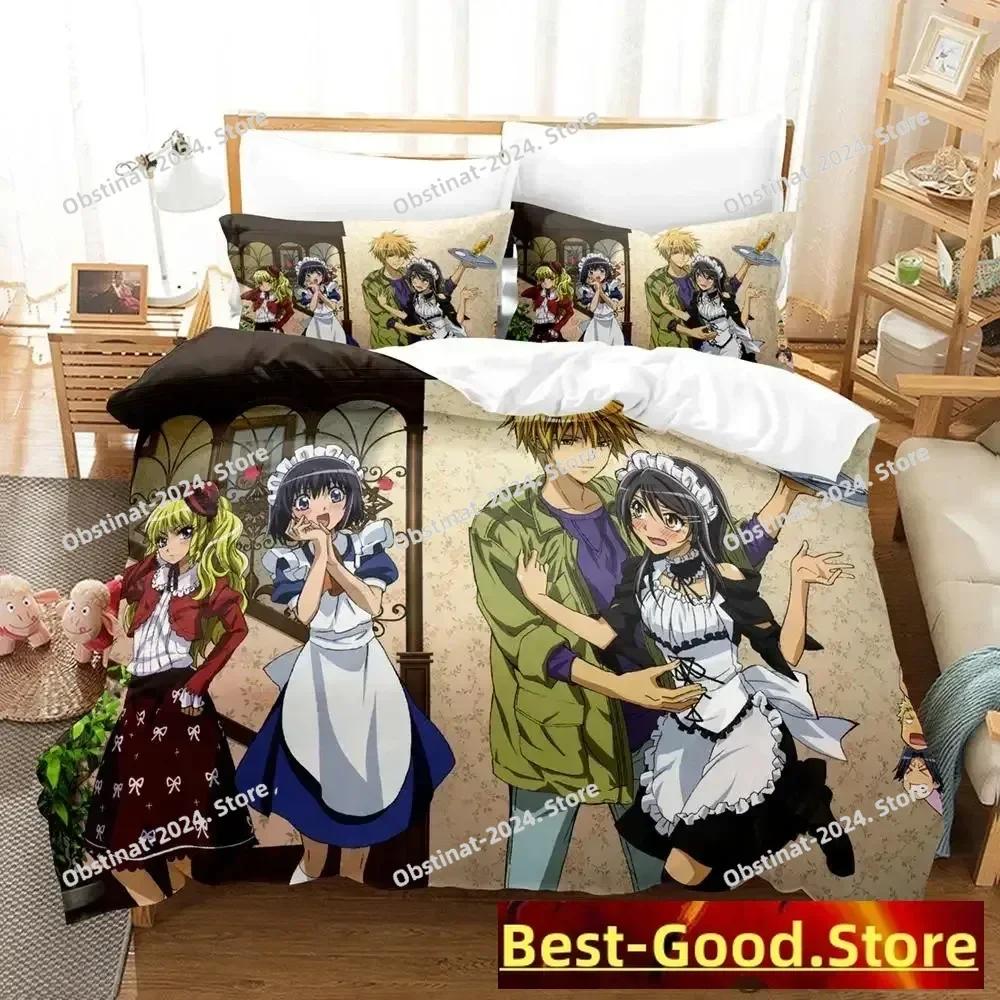Kawai New Kaichou Wa Maid-sama Beding Set Printed Bed Linen Set With Pilowcase Bed Soft Duvet Cover Soft Single Double Quen King-Sized Dimensionsd