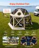 VEVOR Pop up Gazebo Screen Tent, 3.6x3.6 m, 13-Sided Spherical Camping Canopy Tent with Removable Top & Carry Bag, Quick-Set & Bite-Proof