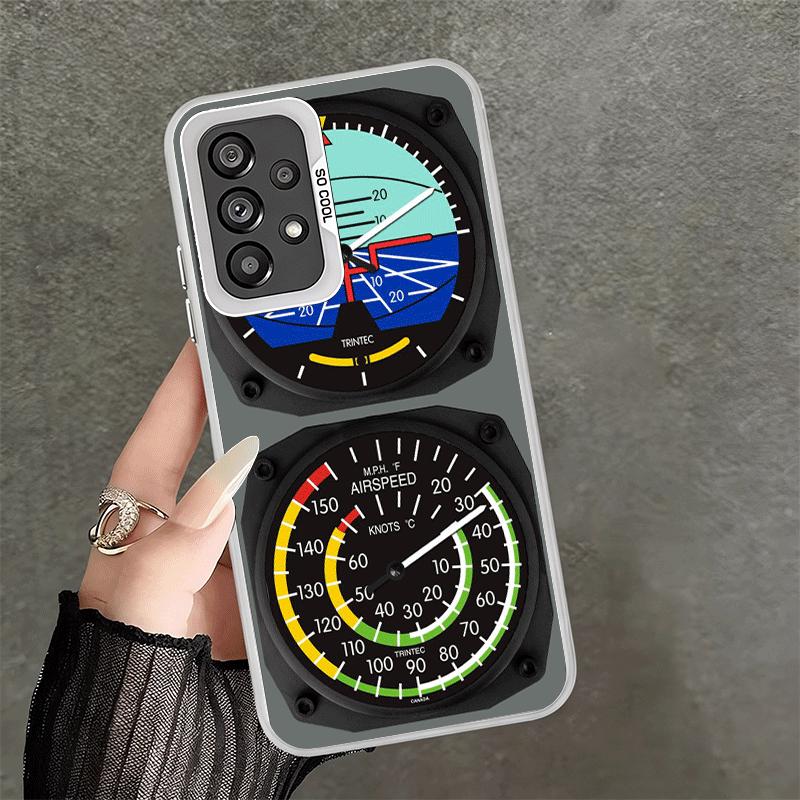 Aircraft Instrument Cockpit Radar Soft Phone Case for Samsung A17 A16 A15 A14 A13 A57 A56 A55 A54 A53 A37 A36 A35 A34 A33 A26 A2