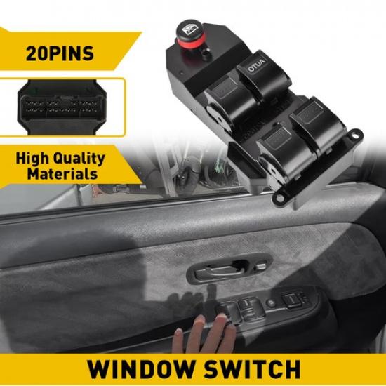 Front Master Power Window Switch Driver Side Left LH For Honda CR-V Civic 4 Door