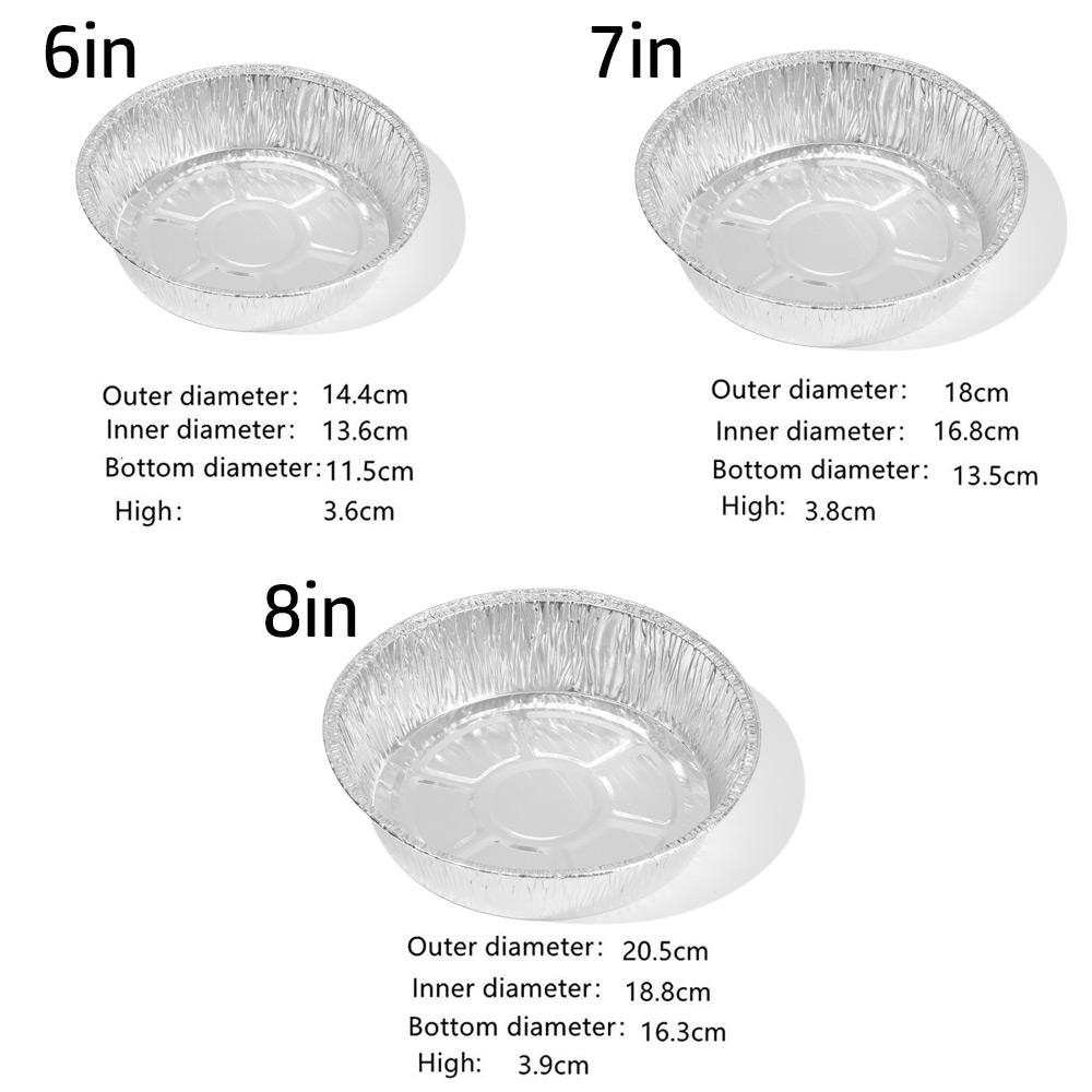 Roasting Baking Air Fryer Liner Round Aluminium Foil Trays Containers Aluminum Foil Tin Box