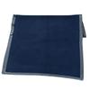 Excellent HERMES shawl H-logo button, leather trim, large poncho Navy wool Women Used
