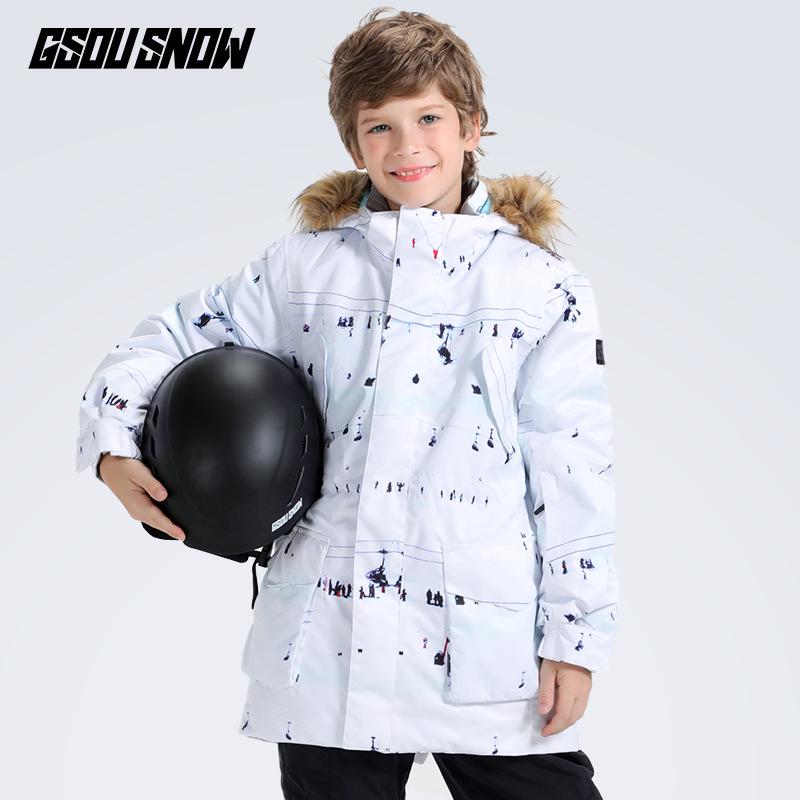 Gsousnow Kids' Windproof Waterproof Ski Jacket - Warm Ski Suit for Boys & Girls Outdoor