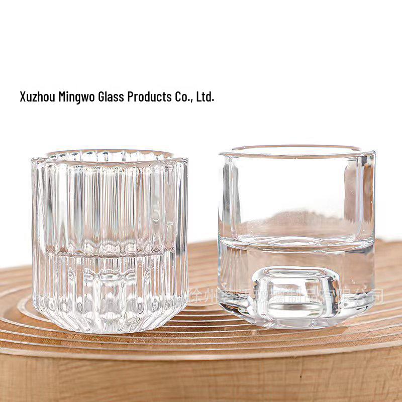 European Glass Candlestick Holder for Romantic Dining Table
