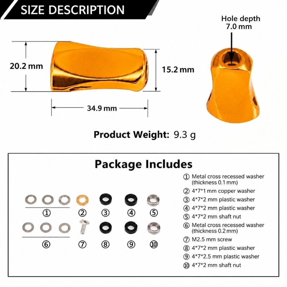 Flat Handle Fishing Reel Knob Non Slip Replacement Reel Knob Durable Reel Handle Knob  Lure Fishing