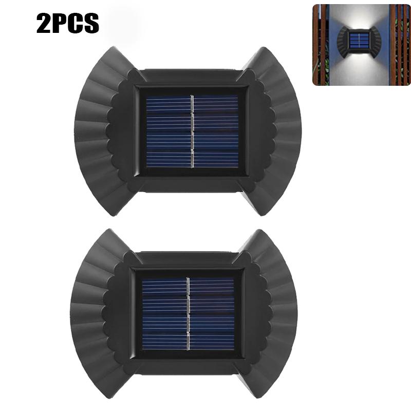 1-4 STÜCKE Auf und Ab Solar Wandleuchte Außen Wasserdicht Auf und Ab Leuchtende Beleuchtung für Gartenzaun Dekoration Sonnenlicht