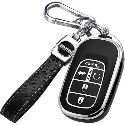 Suitable for Honda Keychain (with Key Chain), Compatible with Accord Civic CR-V HR-V Passport Premium TPU Keychain