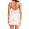 Women's Party Sequin Spicy Girl Dress - Sexy Backless Cami Bodycon Midi Dress