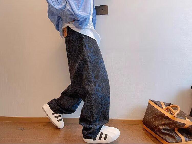 Pánské letní maskáčové overaly s širokými nohavicemi - trendy americký high street styl