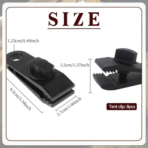 Nylon Rotary, Alligator Clip, Black 10 Pcs, Removable, Tent Windproof Fixed Clip Canopy Camping