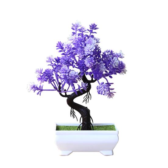 Artificial Potted Tree Bonsai Simulation Plant Home Decor Table Centerpieces