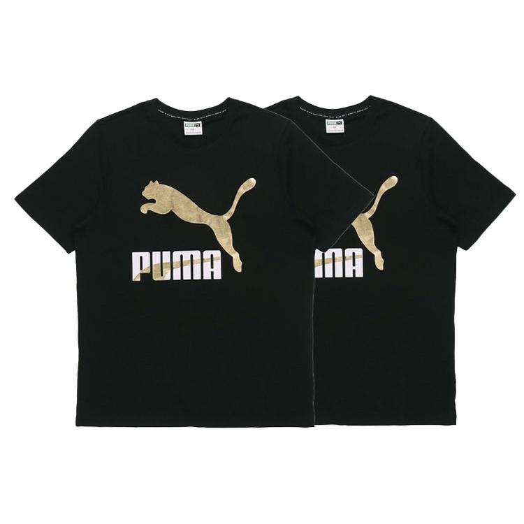 Puma Classics Logo T-Shirt 'Black Gold' Men's 532280-01