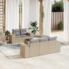 VidaXL Garden Lounge Set with Cushions 6 Pcs, Patio Sofas, Patio Furniture Set, Outdoor Furniture, Beige 3222298