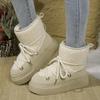 Cold-proof and Warm Winter Ladies Shoes  New Lace Up Design Women’s Platform Boots Waterproof Anti-slip Fashion Short Boots