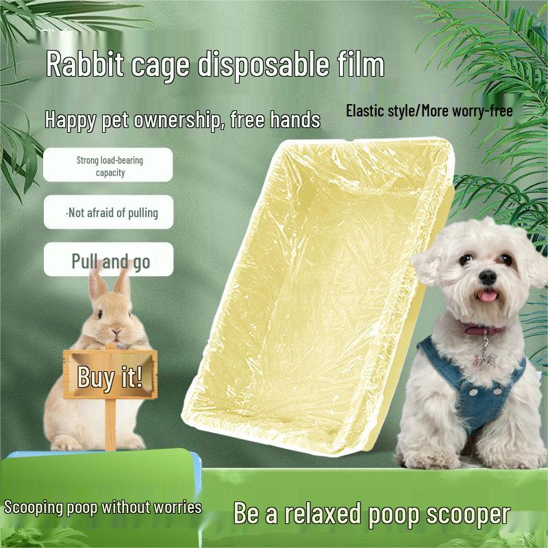 Disposable Elastic Plastic Pad for Rabbit Cage and Pet Toilet - Waterproof and Thickened