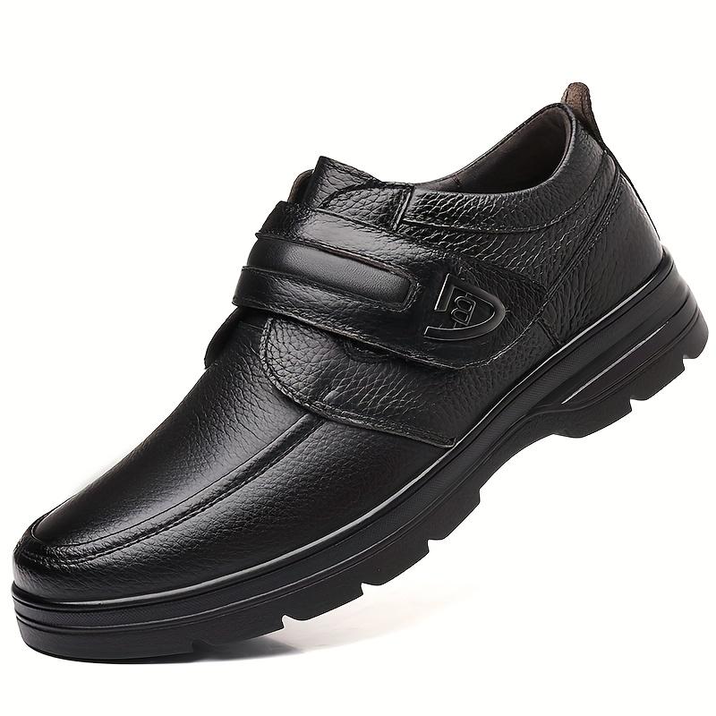 

Men s Leather Shoes Retro Business Leather Boots Fashion Casual Office Shoes Classic Slip on Mens Loafers Non Slip Driving Shoes 38 чёрный
