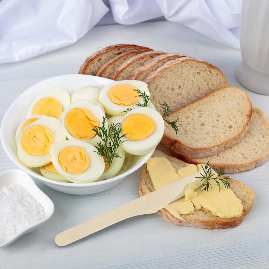 

200 Одноразовых ножей длиной 6,5 дюймов Деревянные столовые приборы Биоразлагаемые столовые приборы для кейтеринга Официальных мероприятий Вечеринок Пикников Кемпинга United States