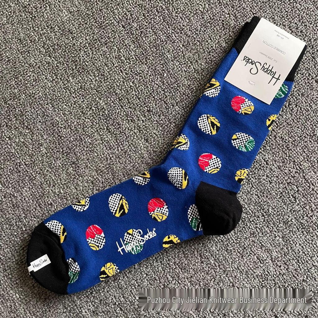 Hippy Happy Ανδρικές Ευέλικτες Μοντέρνες Μόδες Κάλτσες Μήκους Μέσης Γάμπας από Βαμβάκι