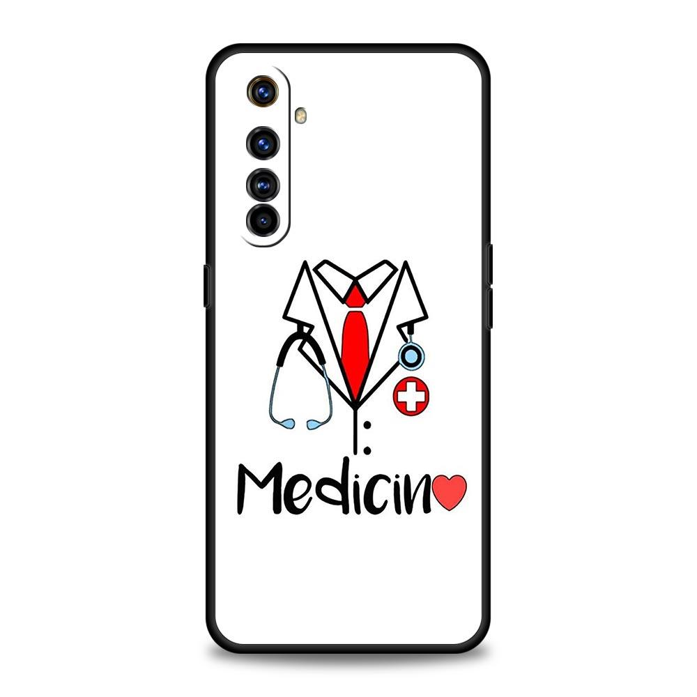 Doctor Nurse Medical Medicine Case For Realme 12 11 10 9 8 5G 7 6 GT5 GT3 GT2 Pro C21 C25 C35 For Realme GT Neo 2 3 3T 5 Cover