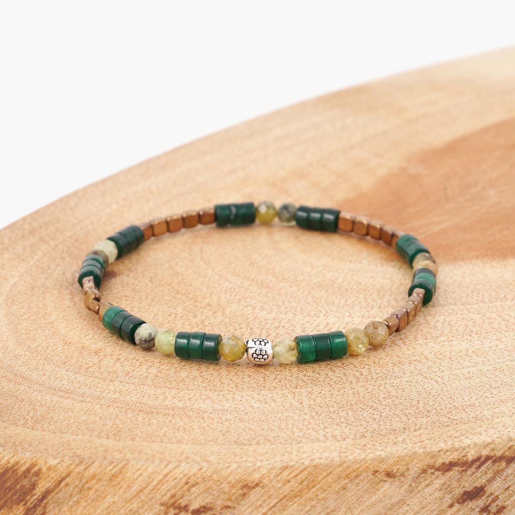 Jbans Classic 4Mm Euryodes Diorite Mix Gemstone Bracelet (C2403Ac1197_Gn)