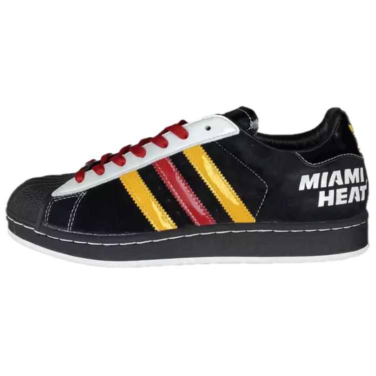 Adidas Originals X NBA Superstar Versatile Comfortable Sneakers Men Sneakers Black Yellow Red 014154 44