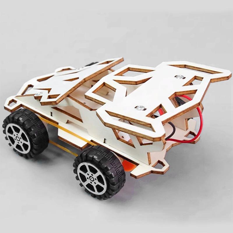 DIY Four-wheel Drive Racing Car, Children's Handmade Assembled Material Toys, Scientific Teaching Aids