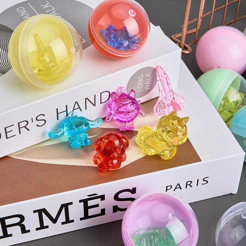 50mm Transparent Crystal Gashapon Ball for Toy Machines, Gift Balls, Amusement Machines, and Easter Egg Prizes.