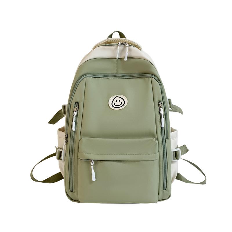 Summer New Solid Color Large Capacity Backpack Street Trend Student Fresh Outdoor Double Shoulder Backpack