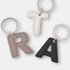 Slip-On Alphabet Keychain N White JAK-1401 Made In Japan Monotone Gift